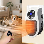 Remote Wall Outlet Electric Small Space Heater, Adjustable Thermostat, Timer and LED Display