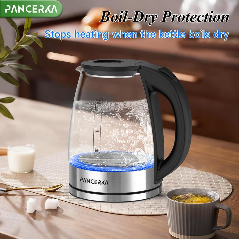PANCERKA Electric Kettle 1.8L, 1500W Fast Boiling with LED Indicator, Auto Shut-Off, BPA-Free