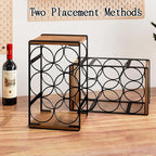 SUOERNUO Wood Countertop Wine Rack No Assembly Needed 6-Bottle Capacity