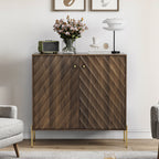 Console Entry Cabinet, Sideboard Buffet With Storage For Entry, Living Room - Walnut