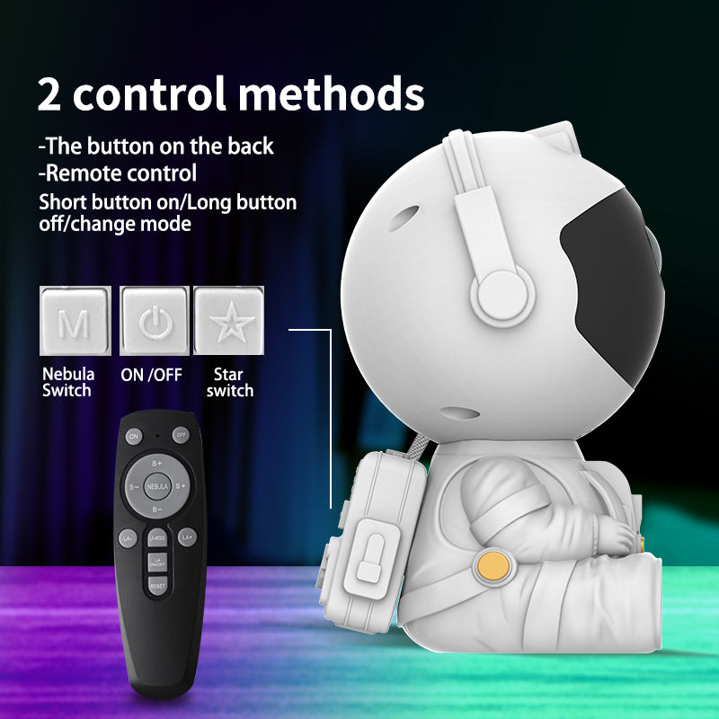 360 Rotatable Head Astronaut Galaxy Projector