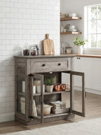 Modern Glass Door Cabinet – 3 Styles | Adjustable Shelves | Compact Storage Cupboard