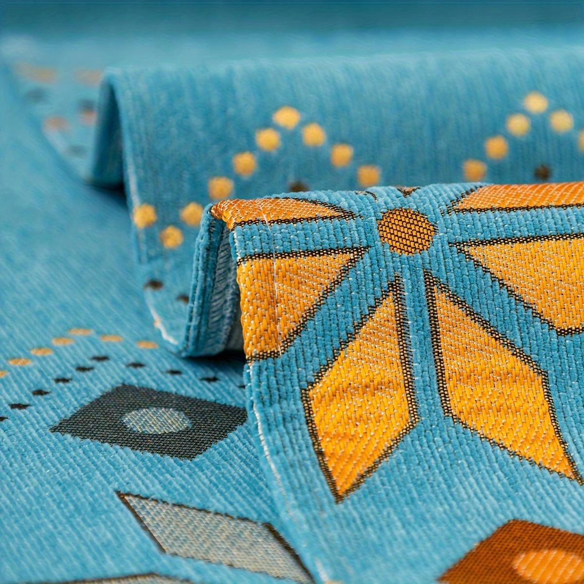Geometric Bohemian Chenille Slipcovers Pet/Kid Friendly Washable