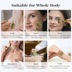 BAIMEI Icyme Gua Sha & Jade Roller Facial Tool Set for Puffiness and Redness Reducing