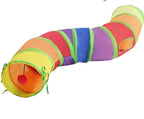Curvy Rainbow Collapsible Cat Tunnel