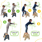 2-Step Wooden Stool for Kids