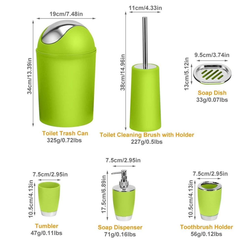 6-Piece Bathroom Accessories Set