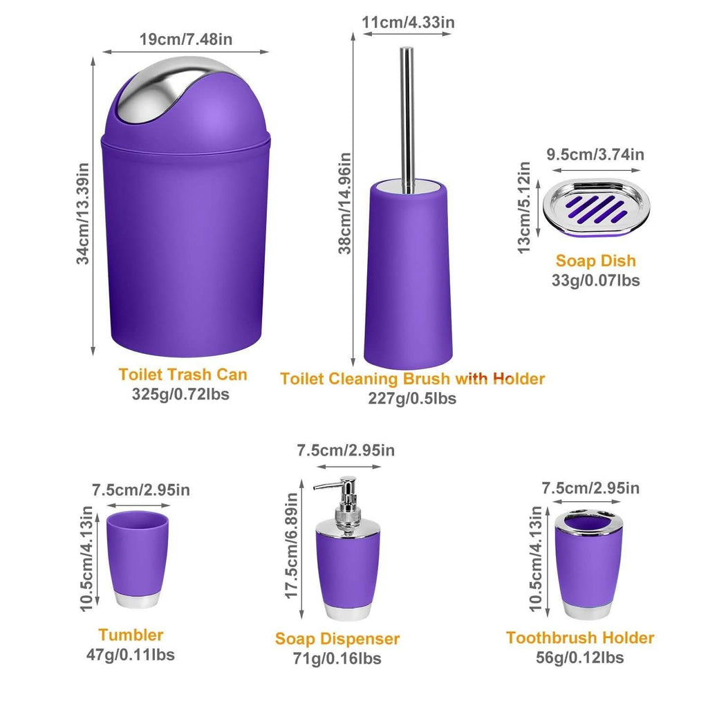 6-Piece Bathroom Accessories Set
