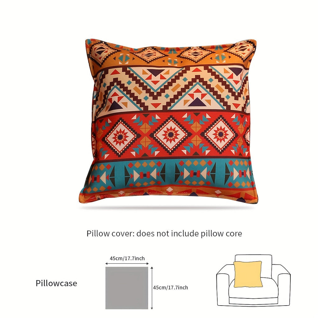 Bohemian Fall Colors Linen Sofa Cover Pet-Friendly Washable