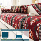 Boho Winter Couch Cover - Chic Snow Chenille Pet Protector