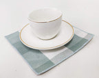 Fennco Styles Buffalo Check Double Layers Reversible Coasters 6"W x 6"L, Set of 4 - Handmade in USA - Plaid Cocktail Napkins for Everyday Use and Special Occasion