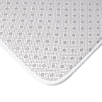 Striped Pastel Bath Mat with Bathtub Icon — Cute Bathroom Rug