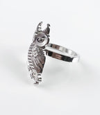 Fennco Styles Perched Owl Metal Napkin Rings, Set of 4 - Animal Napkin Holders for Home Décor, Dining Table, Banquets, Family Gathering and Special Occasions
