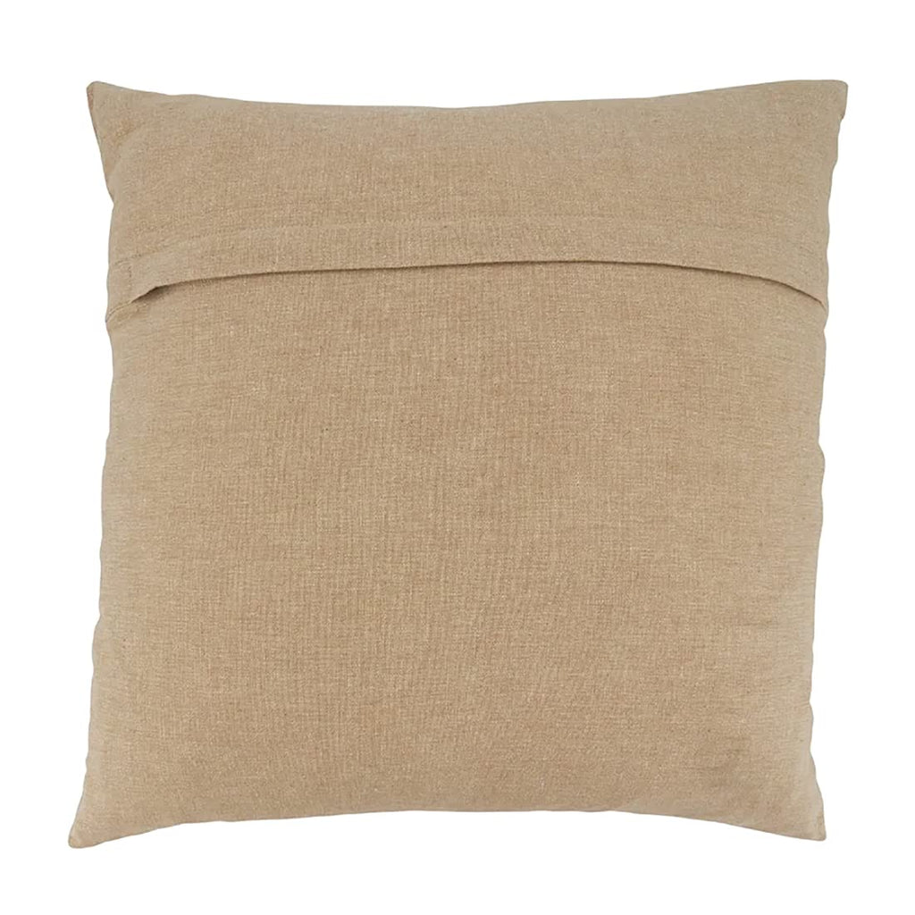 Fennco Styles Embroidered Sheep Cotton Decorative Throw Pillow 18" W x 18" L - Grey Animal Cushion for Home, Couch, Living Room and Office Décor (Natural, Pillow Cover)