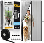 AUGO Heavy Duty Magnetic Screen Door - Self-Sealing for Ultimate Bug Protection