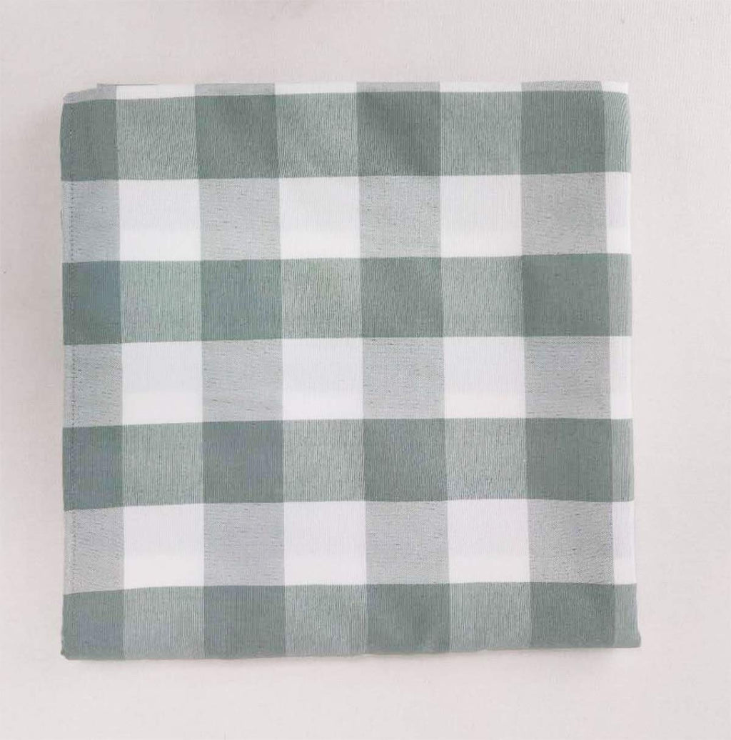 Fennco Styles Buffalo Check Design Tablecloth 54" W x 54" L - Handmade in USA - Plaid Rustic Table Cover for Everyday Use, Banquet, Holiday, Family Gathering and Special Occasion