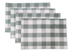 Fennco Styles Buffalo Check Double Layers Reversible Placemats 14" W x 20" L, Set of 4 - Handmade in USA - Plaid Table Mats for Everyday Use, Banquet, Holiday, Family Gathering, Special Occasion