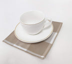 Fennco Styles Buffalo Check Double Layers Reversible Coasters 6"W x 6"L, Set of 4 - Handmade in USA - Plaid Cocktail Napkins for Everyday Use and Special Occasion