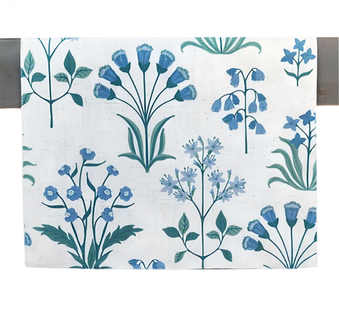 Fennco Styles Floral Print Design Everyday Table Runner 13" W x 71" L - Summer Flower Table Cover for Home Décor, Dining Table, Banquet, Holiday and Family Gatherings