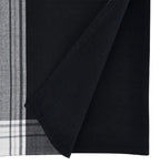 Fennco Styles Contemporary Stripe Border Design 100% Cotton Table Placemats 13" W x 19" L, Set of 4 - Black Table Mats for Dining Table Décor, Banquets, Holiday, Family Gathering, Special Occasion