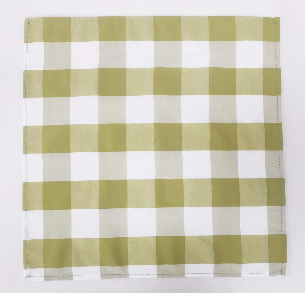 Fennco Styles Buffalo Check Design Cloth Napkins 18" W x 18" L, Set of 4 - Handmade in USA - Plaid Rustic Dinner Napkins for Everyday Use, Banquet, Holiday, Family Gathering and Special Occasion