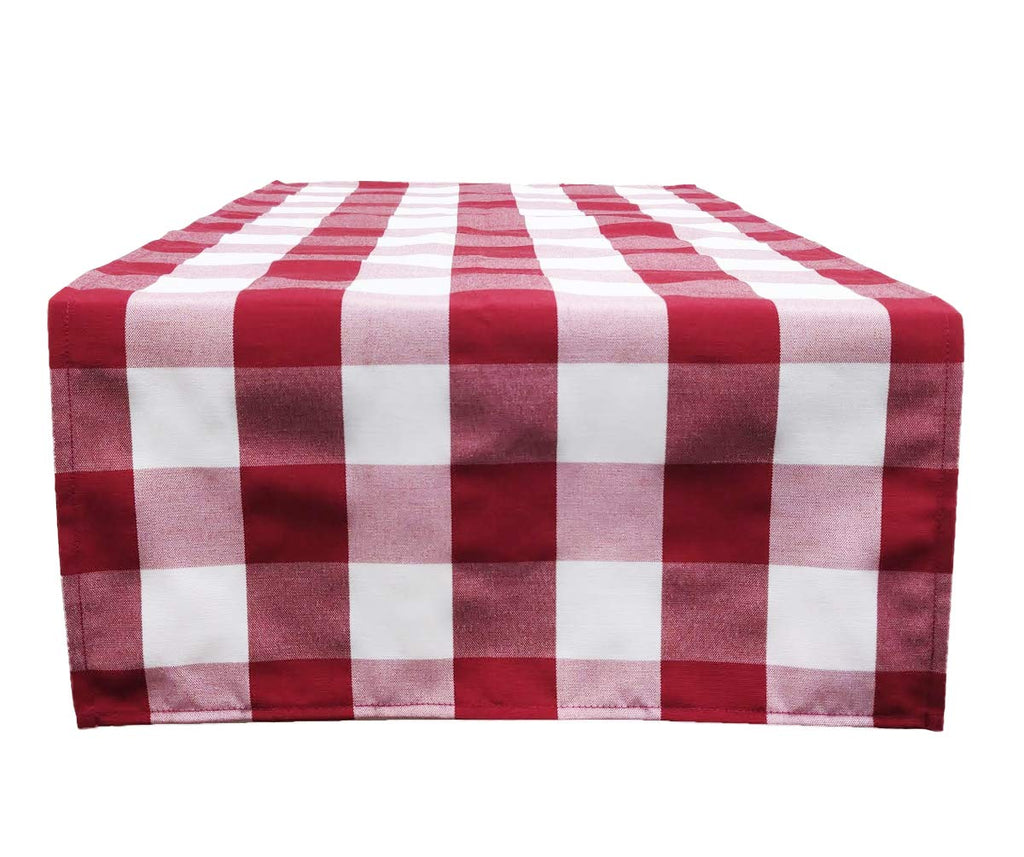 Fennco Styles Buffalo Check Design Table Runner - Handmade in USA - Plaid Rustic Table Cover for Everyday Use, Banquet, Holiday, Family Gathering and Special Occasion