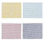 Fennco Styles Modern Houndstooth Design Everyday Tablecloth 40" W X 56" L - Yellow Cotton Blend Tassels Table Cover for Dining Room, Banquets, Holidays, Special Events and Home Décor