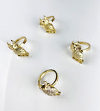 Fennco Styles Perched Owl Metal Napkin Rings, Set of 4 - Animal Napkin Holders for Home Décor, Dining Table, Banquets, Family Gathering and Special Occasions