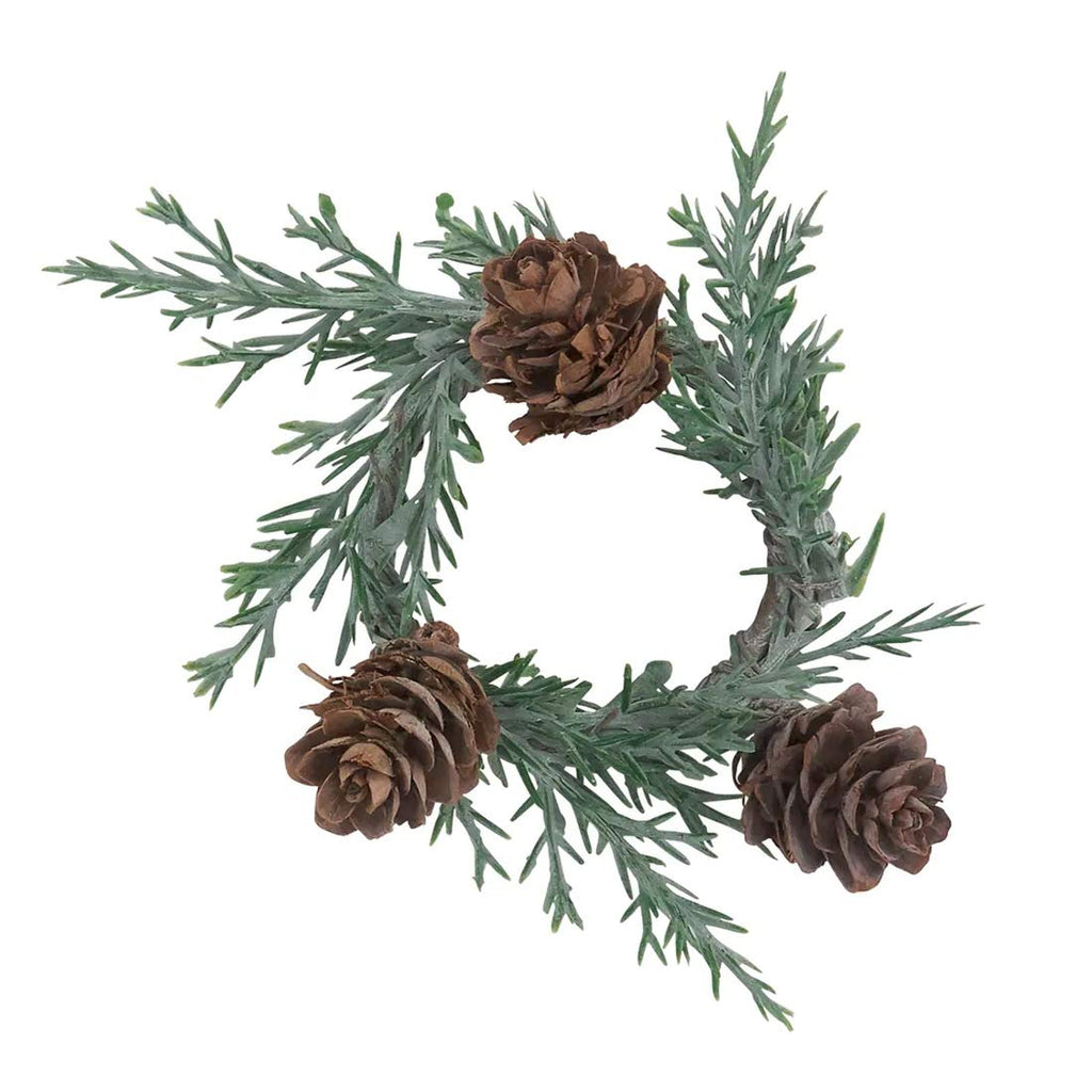 Fennco Styles Handmade Christmas Decorative Napkin Rings, Set of 4 - Green Napkin Holders for Home, Dining Room, Banquet, Family Gathering, Holiday Decor and Special Occasion