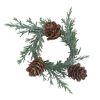 Fennco Styles Handmade Christmas Decorative Napkin Rings, Set of 4 - Green Napkin Holders for Home, Dining Room, Banquet, Family Gathering, Holiday Decor and Special Occasion