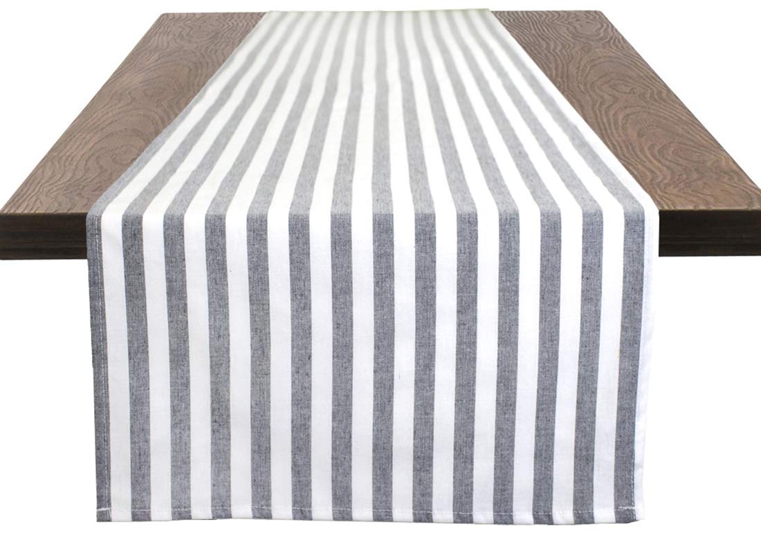 Fennco Styles Soft Striped 100% Pure Cotton Tablecloth - Pale Color Table Cover for Everyday Use, Banquets, Family Gathering, Special Events and Home Décor