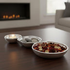 3 Cluster Decorative Bowls Bright Silver Snack Tray Bowl Chip