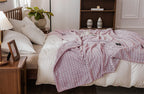 Fennco Styles Braided Design Plush Extra Warm and Soft Throw Blanket 59" W x 79" L - Grey Woven Flannel Fleece Large Blanket for Couch, Bedroom, Living Room Décor