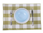 Fennco Styles Buffalo Check Double Layers Reversible Placemats 14" W x 20" L, Set of 4 - Handmade in USA - Plaid Table Mats for Everyday Use, Banquet, Holiday, Family Gathering, Special Occasion