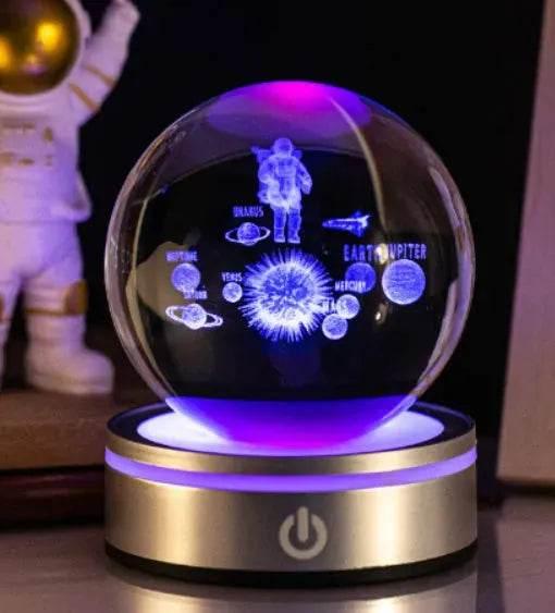 3D Space, Whale, Christmas & MORE, LED Crystal Ball Lamp NightLight