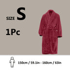 Unisex Extra Warm Coral Fleece Bathrobe Mens and Women Adult Robes for Your Bathroom Bath Towel Bedroom Shawl Collar Robes, Valentines gift for lovers