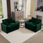 Luxe & Sophisticated Deep Seated Pair of Single Chairs