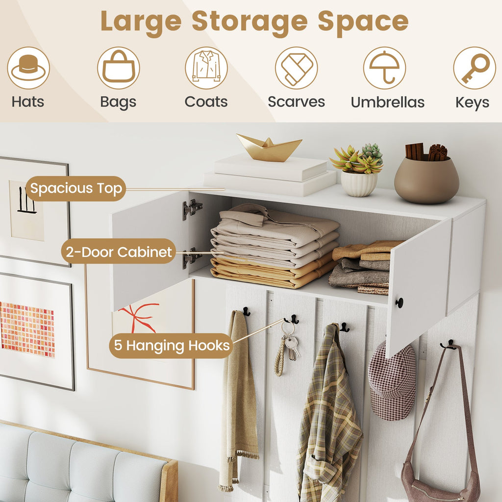 Entryway Wall Coat Rack Wall Mounted Coat Clothes Rack - Home Spa Robe Rack