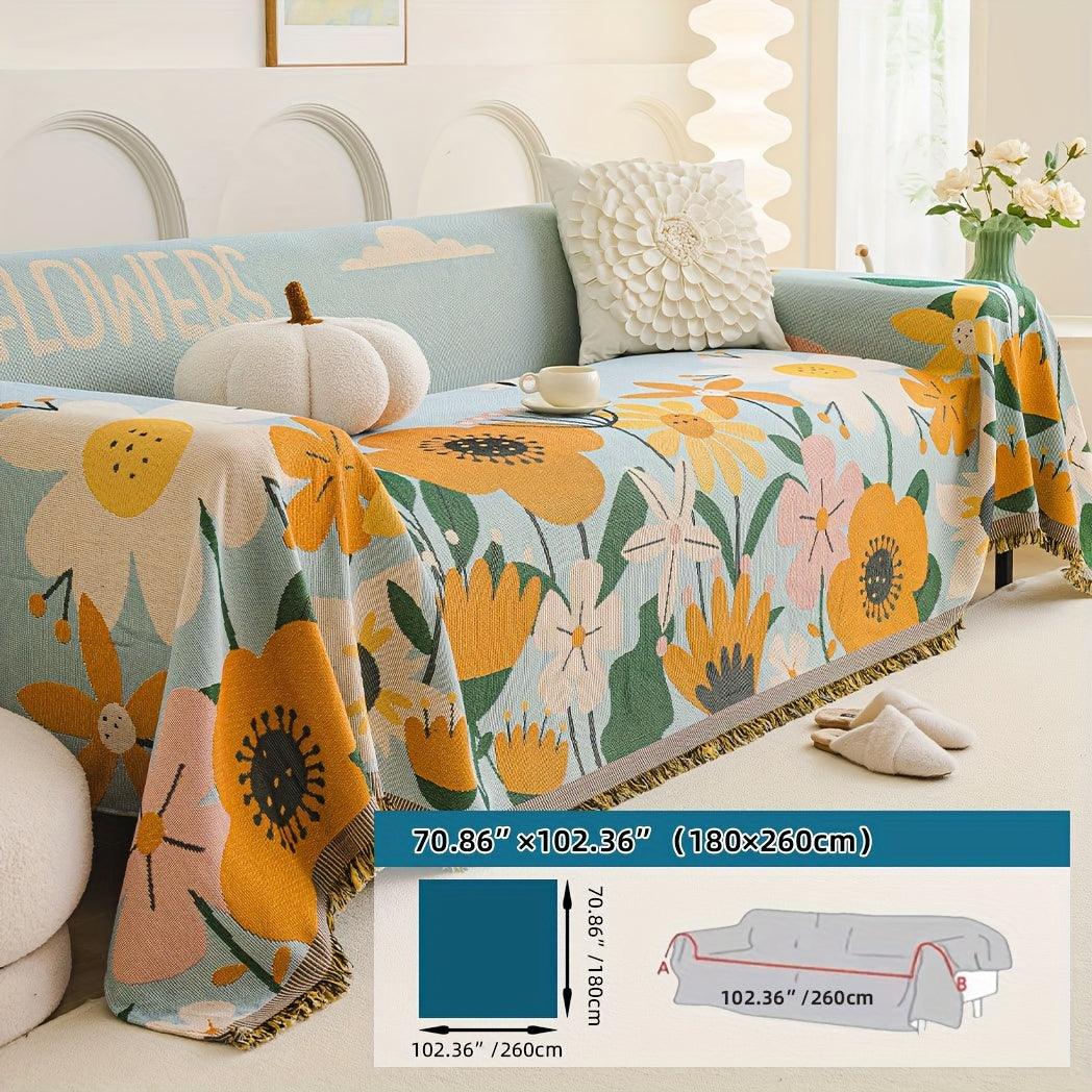 Boho Chic Double-sided Chenille Sofa Cover 6 Gorgeous styles For all Seasons