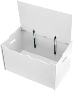 Wooden Toy Box Chest White 30x18x19 StorageSolution