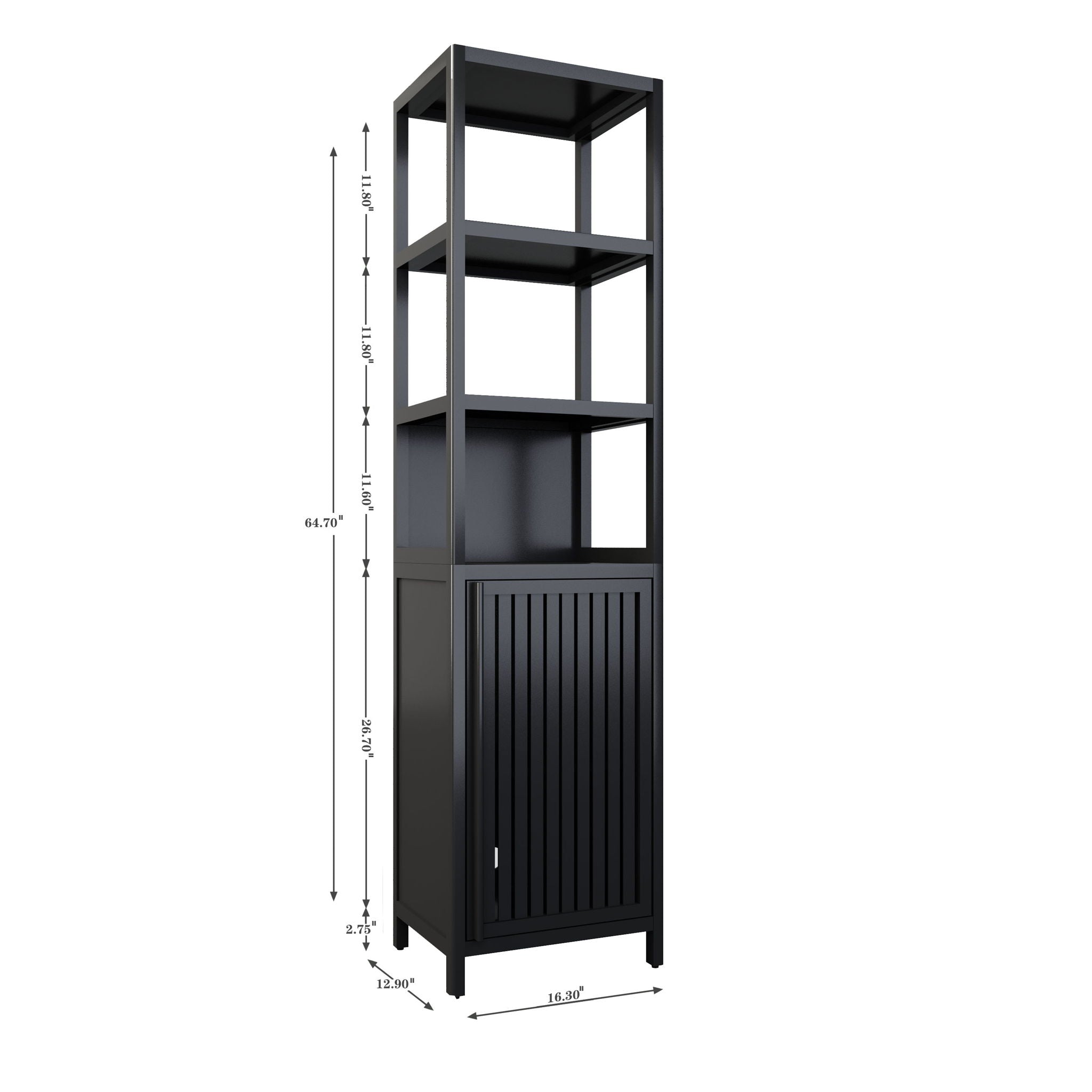 Storage Cabinet, Tall Tower, Multifunctional For Bathroom Entry Bedroom Laundry