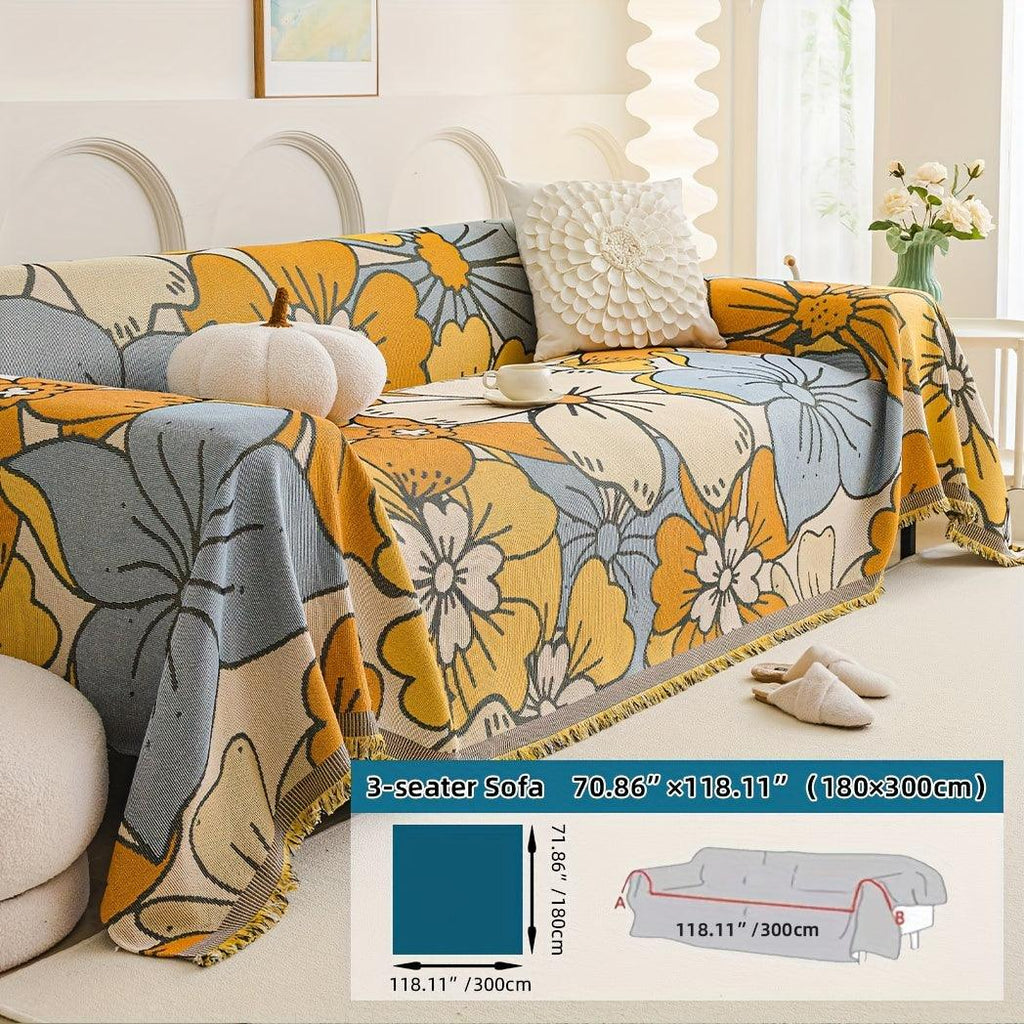 Boho Chic Double-sided Chenille Sofa Cover 6 Gorgeous styles For all Seasons