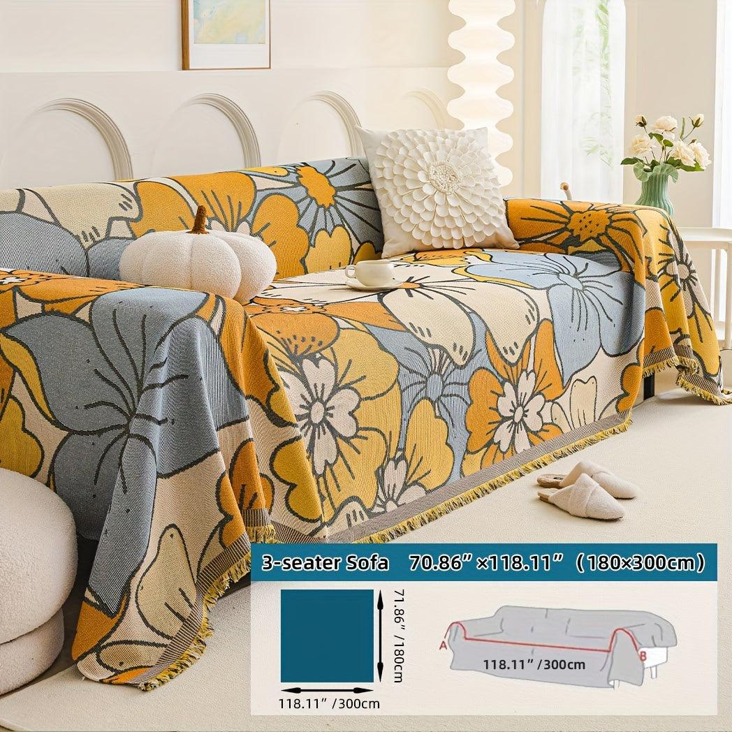 Boho Chic Double-sided Chenille Sofa Cover 6 Gorgeous styles For all Seasons