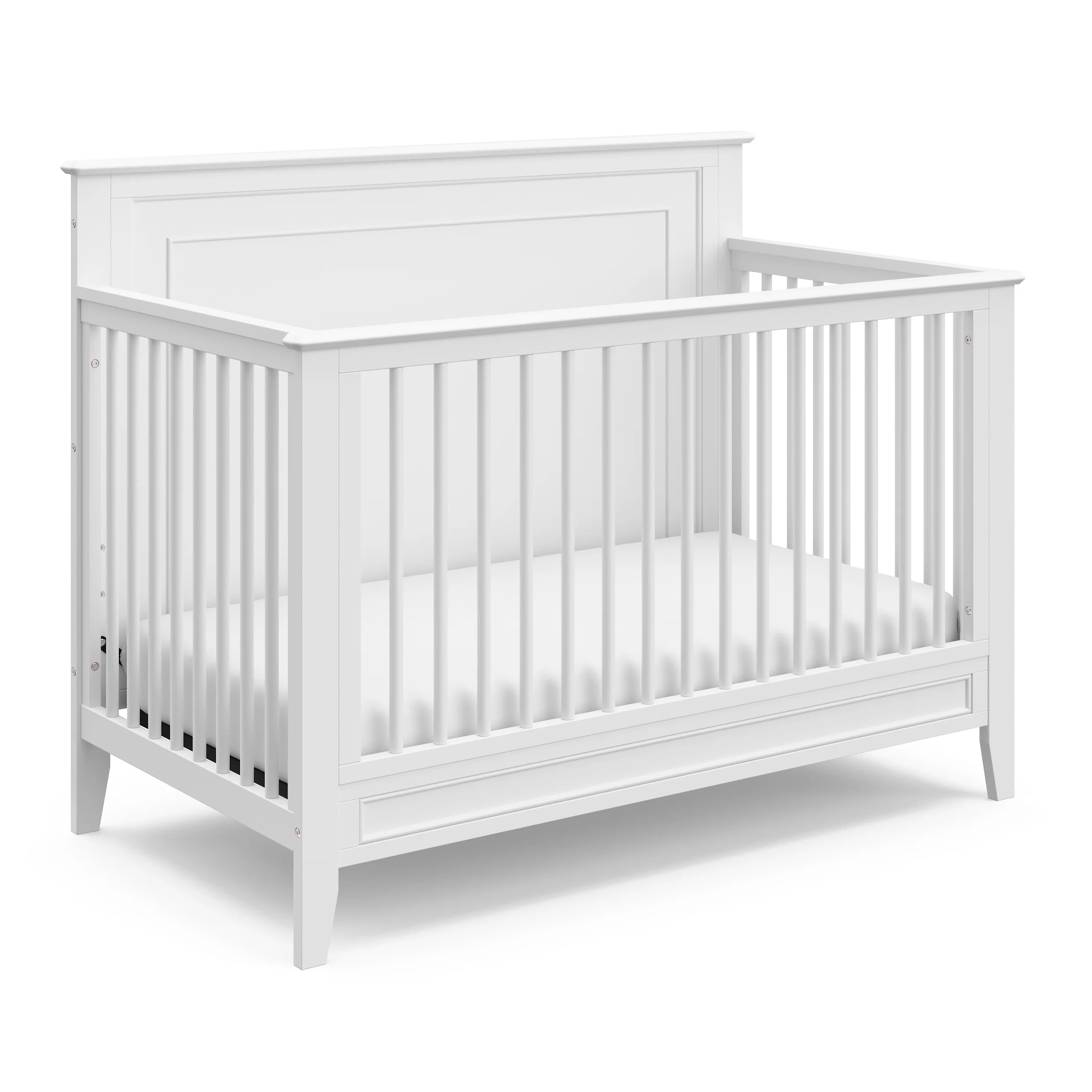Solstice 5-In-1 Convertible Baby Crib, White