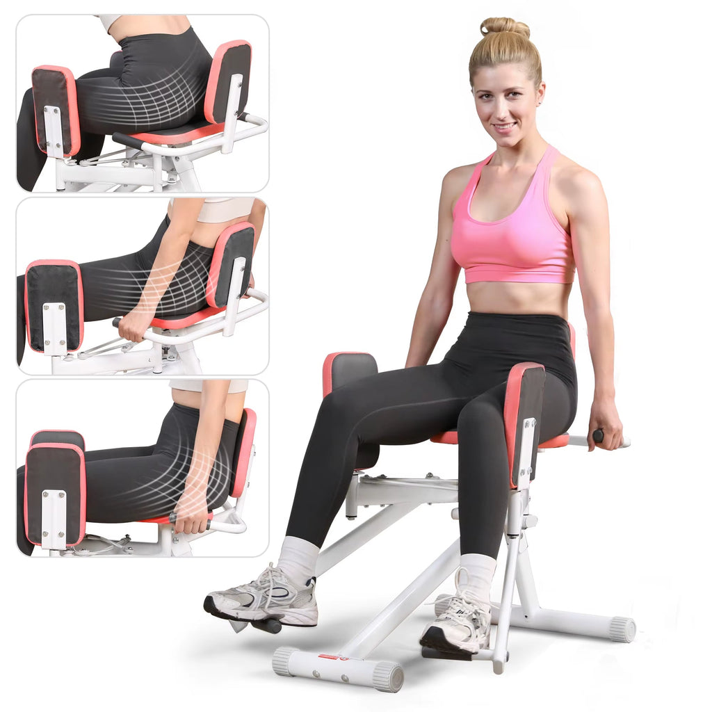 WARMOUNTS Hip Abductor Machine Glute & Thigh Trainer-Adjustable Resistance Band, 300Lbs Weight Cap