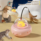 Rolling Light-Up UFO Cat Toy With Laser & Bell
