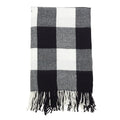 Fennco Styles Classic Buffalo Check Fringe 50 x 60 Inch Throw - Red Throw Blanket for Couch, Living Room, Bedroom, Christmas, Holiday and Home Décor