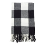 Fennco Styles Classic Buffalo Check Fringe 50 x 60 Inch Throw - Red Throw Blanket for Couch, Living Room, Bedroom, Christmas, Holiday and Home Décor