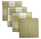 Fennco Styles Buffalo Check Double Layers Reversible Coasters 6"W x 6"L, Set of 4 - Handmade in USA - Plaid Cocktail Napkins for Everyday Use and Special Occasion