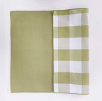 Fennco Styles Buffalo Check Double Layers Reversible Placemats 14" W x 20" L, Set of 4 - Handmade in USA - Plaid Table Mats for Everyday Use, Banquet, Holiday, Family Gathering, Special Occasion